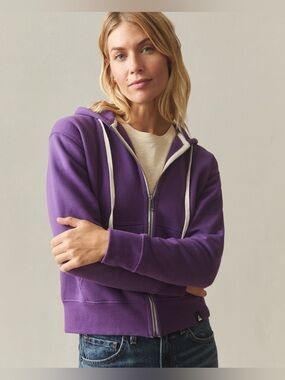NEW American Giant Midweight Full Zip Hoodie in Purple, Size Small